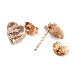 Ионное покрытие (ip) 304 нержавеющая сталь гвоздики фурнитура для сережек&nbsp;STAS-I183-05A-RG