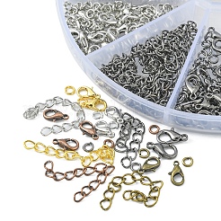 100шт 5-х цветные железные концы с витыми цепями&nbsp;DIY-FS0003-54