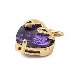 Латунные микро проложить кубический цирконий подвеска&nbsp;KK-CJC0013-11G-RS