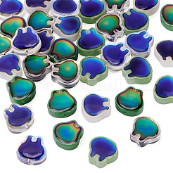 40шт 5 цвета двухцветные стеклянные бусины&nbsp;GLAA-TA0003-37