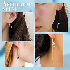 20 пара 2-х цветных сережек из нержавеющей стали 304&nbsp;STAS-SC0004-17