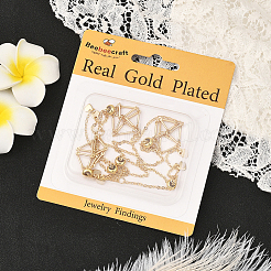 5 шт. регулируемый плетеный латунный макраме-мешок&nbsp;BJEW-BBC0001-17B