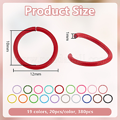 380 шт. двухцветные термостойкие кольца для соединения с масляной краской&nbsp;FIND-AR0006-19B