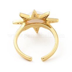 Кубический цирконий солнце с дурным глазом открытое кольцо-манжета с акрилом&nbsp;RJEW-B042-09G-01