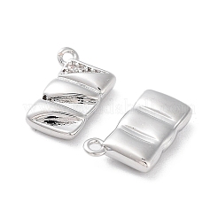 Латунные микропаве прозрачные кубические циркониевые подвески&nbsp;KK-F871-42P