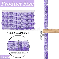 2 ярд двухслойной кружевной отделки из полиэстера&nbsp;OCOR-GF0003-31B
