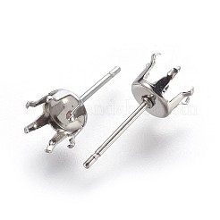 Фурнитура для сережек-гвоздиков из нержавеющей стали марки 304&nbsp;STAS-P221-20F-P