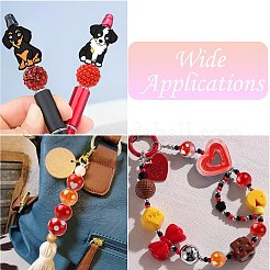 100шт 13 стиля непрозрачные акриловые бусины&nbsp;SACR-CJ0001-83