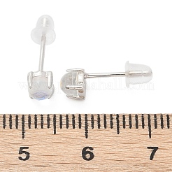 925 серьги-гвоздики из стерлингового серебра с защитой от потускнения&nbsp;LS-EJEW-M202-01