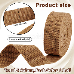 4 рулон поликоттоновой ленты 4 цветов&nbsp;OCOR-PH0004-81A