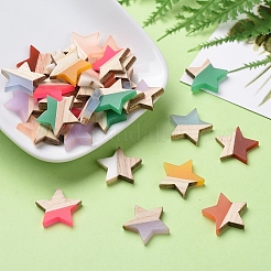 Кабошоны из смолы и дерева&nbsp;RESI-CJ0001-93