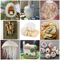 60г 3-х цветной шерстяной ровницы&nbsp;DIY-BG0001-68B