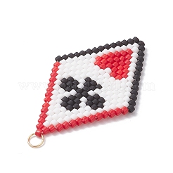 Подвески из стеклянного бисера Miyuki Delica с имитацией бисера&nbsp;PALLOY-MZ01065-02