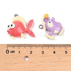 Подвески из непрозрачной смолы&nbsp;RESI-H040-06P