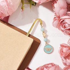 Окрашенные закладки из натурального малайзийского нефрита&nbsp;AJEW-JK00271-05