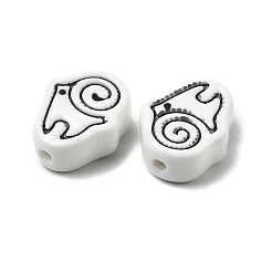 Фарфоровые бусины ручной работы&nbsp;PORC-Z004-01F