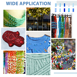 10 цвет синий серия прозрачные цвета блестящие стеклярусные бусины&nbsp;SEED-DC0001-07