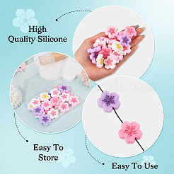 20шт 5 цвета силиконовые бусины&nbsp;SIL-TA0002-92