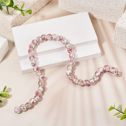 1 нить бусины ручной работы из песочного золота в технике лэмпворк&nbsp;LAMP-TA0002-09I