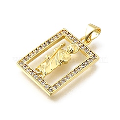 Латунные микро проложить кубического циркония подвески&nbsp;KK-Q066-35G