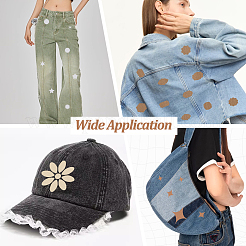 30 шт. 6-х цветные тканевые заплатки для пришивания и утюжки PATC-GA0001-38