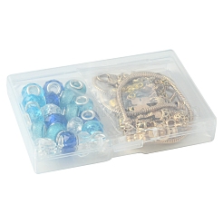 Наборы для изготовления европейских браслетов с эмалированными бусинами из смолы и сплава морской тематики «сделай сам»&nbsp;DIY-FS0006-87