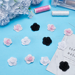 30 шт. 3 стиля 3D цветок розы полиэстер компьютеризированная вышивка орнамент аксессуары&nbsp;FIND-GF0006-03B