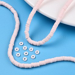 Плоские круглые бусинки распорки ручной полимерной глины&nbsp;X-CLAY-R067-4.0mm-27