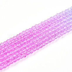 Прозрачный градиент цвета стеклянные бусины пряди&nbsp;GLAA-H021-01A-21