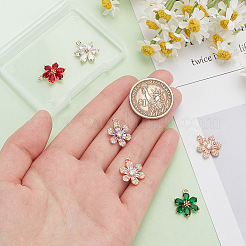 6 шт. 6 стиля латунные подвески с цирконием&nbsp;KK-AR0003-83