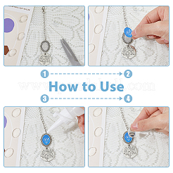 DIY пустой овальный сплав кулон украшения наборы для изготовления украшений&nbsp;HJEW-FH00001