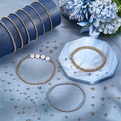 1300 шт. латунные круглые бусины-разделители&nbsp;KK-PH0013-76