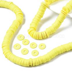 Плоские круглые бусины из глины ручной работы полимерные&nbsp;CLAY-R067-10mm-22