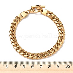 Браслеты из кубинской цепочки из нержавеющей стали 304 для женщин&nbsp;BJEW-G779-03G