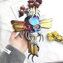 DIY крест и череп украшения стены силиконовые Молды для статуй&nbsp;LS-SIMO-H010-13