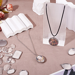 12 шт. 6 стиля подвески из нержавеющей стали 304 с кабошонами&nbsp;STAS-TA0003-21