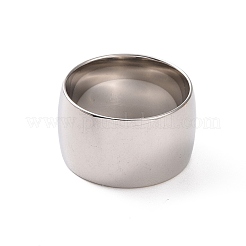 Широкое гладкое кольцо из нержавеющей стали 201 для женщин&nbsp;RJEW-I089-35P