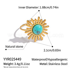 Кольца-манжеты из нержавеющей стали 304 с драгоценными камнями для женщин&nbsp;OK7494-2