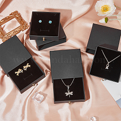 8 шт. квадратная бумажная шкатулка для хранения ювелирных изделий&nbsp;CON-DC0001-08A