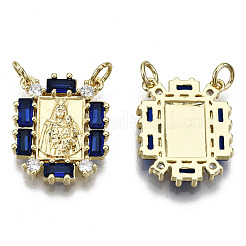 Кулон с кубическим цирконием из латуни&nbsp;ZIRC-S067-095A-NF