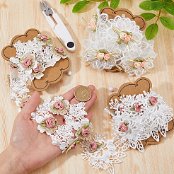 3 ярд 3 стилей полиэстеровых цветочных кружевных лент ручной работы&nbsp;OCOR-DC0001-01