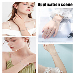 2 шт. латунные микро-паве кубические цирконии кабельные цепи браслеты для женщин&nbsp;BJEW-LP0011-12