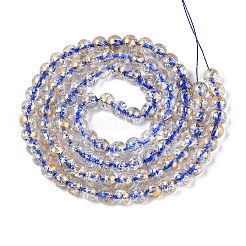 Хрустящие прозрачные стеклянные бусины нити&nbsp;GLAA-N030-8mm-01D