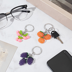 3шт 3 стили пластиковых брелоков&nbsp;KEYC-GF0001-25