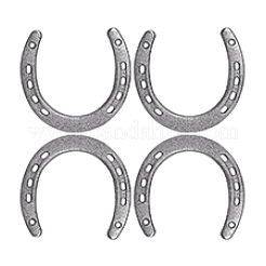 4 шт. чугунных настенных украшений в виде подковы&nbsp;AJEW-PH0007-63