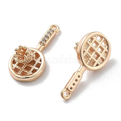 Подвески из латуни с покрытием из прозрачного кубического циркония&nbsp;KK-M102-23G-A