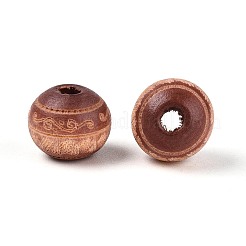 Расписные бусы из натурального дерева&nbsp;WOOD-N006-02A-02