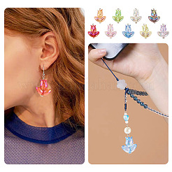 18 шт. 9 стиля подвески-цветы из акрила и сплава&nbsp;PALLOY-TAC0160