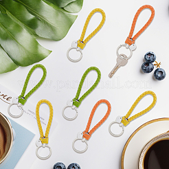 12шт 3 цвета ПУ кожаный брелок для вязания&nbsp;KEYC-CL0001-20C