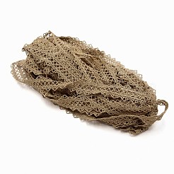 Кружевная отделка с двойной каймой золотистого цвета OCOR-WH0064-80